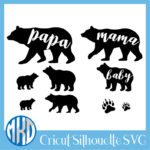 Mama Bear Svg,Papa Bear Svg,Baby Bear Svg,bear svg file