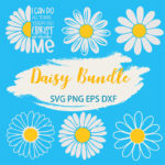 Daisy Svg,Daisy Bundle Svg,Daisy Flower Svg,Half Daisy Svg