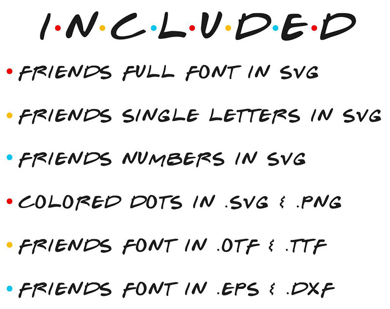Free Free 227 Friends Letters Svg SVG PNG EPS DXF File