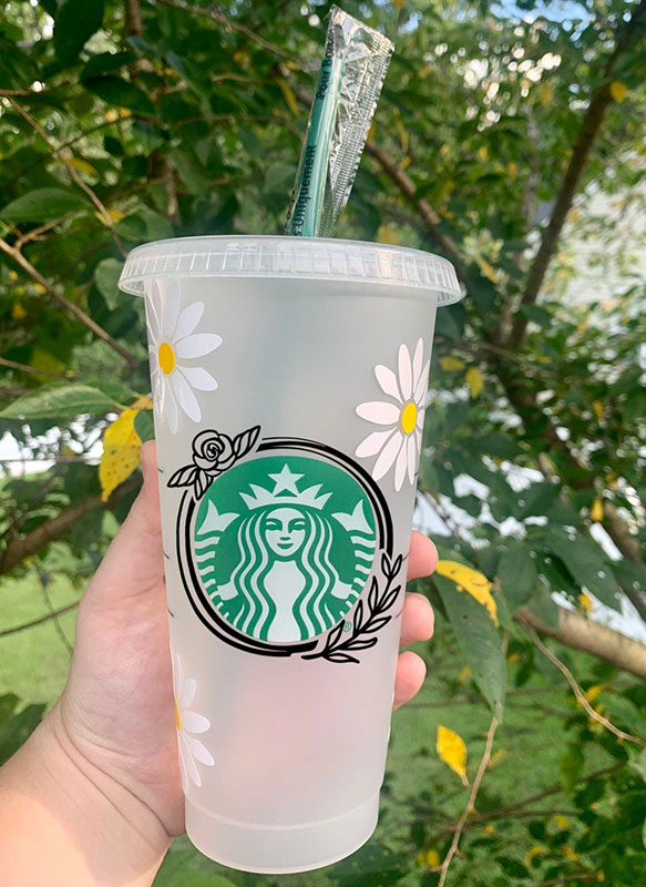 Floral Starbucks CupFloral TumblerFloral WreathMom