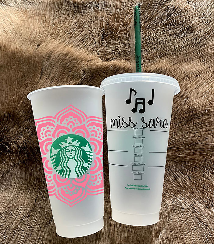 Starbucks Flower Reusable Cup Custom Starbucks Tumbler 
