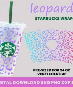 Leopard Cold Cup Wrap - Leopard No Hole SVG - Tess Made It