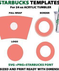 Template Starbucks 24 oz Acrylic Cup