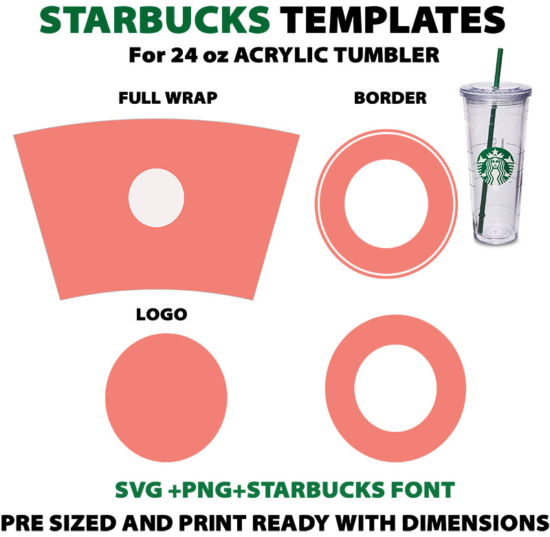 How to Make DIY Starbucks Cup Decals with your Cricut Machine! (FREE SVG  TEMPLATE!) 