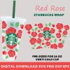 Rose full wrap starbucks cold cup