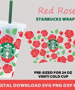 Rose full wrap starbucks cold cup