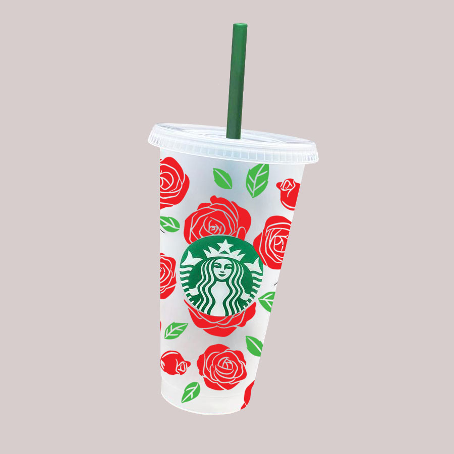 thumbnail image 2 of SVG File For Cricut Starbucks SVG Rose Wrap SVG Digital Download. Valentines Day Gift Starbucks 2 of 14