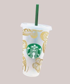 Starbucks Butterfly Wrap SVG Cold Cup 24oz, Cute Coffee Cup