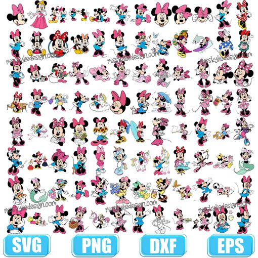 Minnie mouse svg bundle