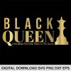 black chess queen svg
