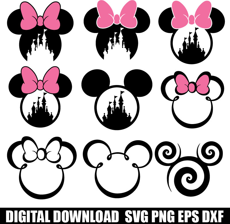 Minnie Mouse 6 Outline Digital Download, Svg, Png, Cricut, Silhouette Cut  File, Vector Instant Download 