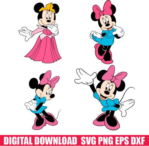 minnie mouse svg vector