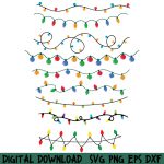 Christmas light svg,Christmas lights svg file,christmas light font tail,christmas lights clipart,Light bulb svg,Winter lights Svg
