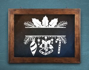 Christmas split monogram svg Winter