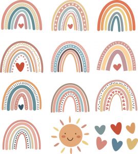 boho rainbow svg