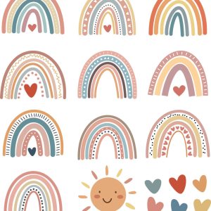 boho rainbow svg,Rainbow Svg,Hand Drawn Rainbow SVG,Pastel Rainbow Svg,Rainbow Cricut File,Rainbow Vector