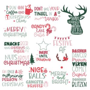 christmas quote svg bundle