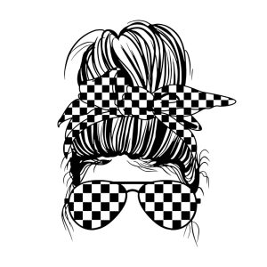 messy bun svg file