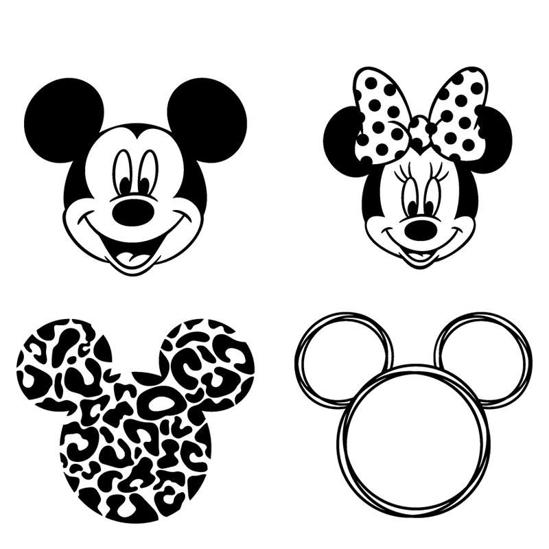 Collage mickey mouse outline svg bundle cutting files for cricut