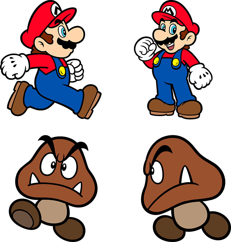 Cute Nintendo Super Mario Character SVG Graphic Designs Files