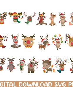 reindeer head svg