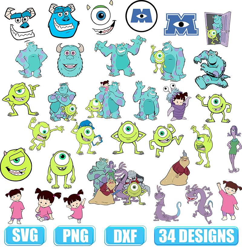 Blue Monster SVG -  in 2023
