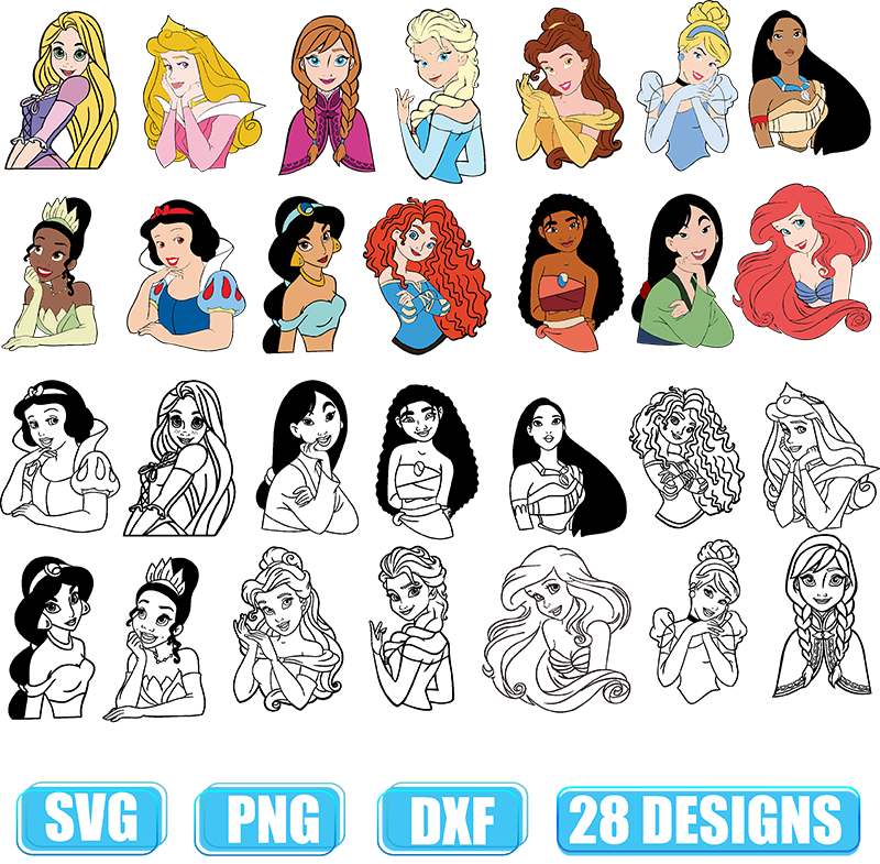 Minnie Disney Princess Head SVG, Disney princess svg, disney png