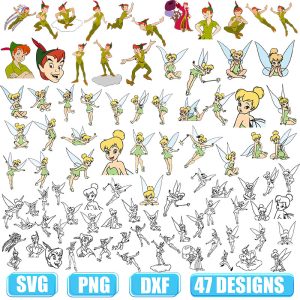 TinkerBell svg,tinkerbell silhouette svg,peter pan svg,svg peter pan,tinkerbell wings svg,cricut tinkerbell svg