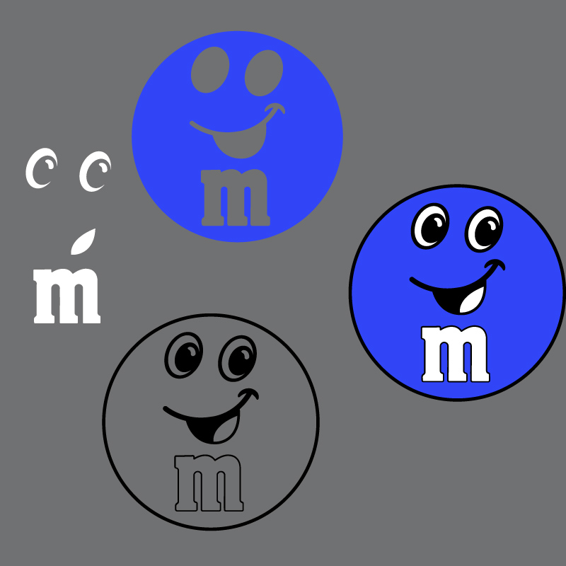 M&M 'm' Logo Costume Digital SVG and PNG for Vinyl
