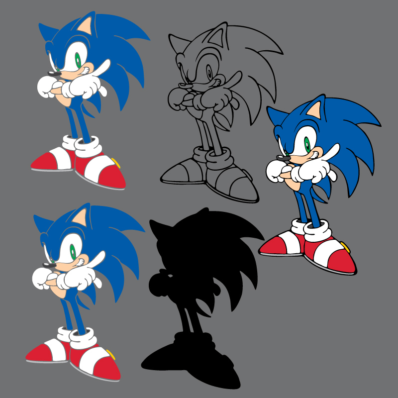 SONIC PNG the Hedgehog Png Sonic Bundle Png Sonic Layered Png Sonic Face Png  Sonic Characters Png Cut Files for Cricut Scrapbooking 