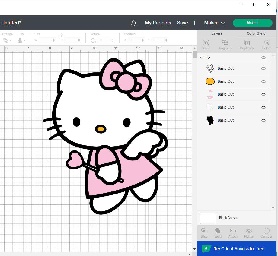 Kawaii Hello Kitty Svg For Cricut Digital Files Perfect for