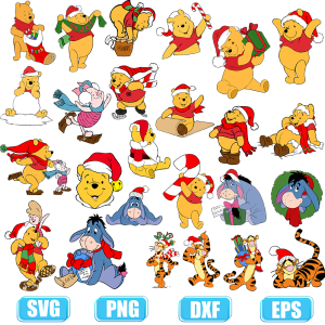 winnie pooh svg,svg winnie the pooh,disney christmas svg,disney christmas cricut
