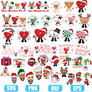 Baby benito Christmas svg,sin ti svg,Bad Bunny heart svg