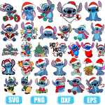 Stitch christmas svg,Christmas Stitch svg,Chritmas cartoon svg,Chritmas svg