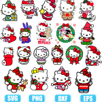 hello kitty christmas svg