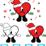Bad Bunny Christmas svg,Bad Bunny heart svg,Baby benito Christmas svg