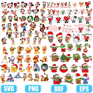 mickey mouse christmas svg,Baby benito Christmas svg,sin ti svg,Bad Bunny heart svg,winnie pooh svg,yoda christmas svg