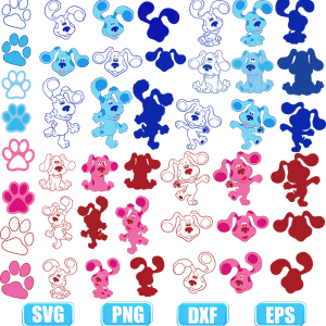 Blue pink dog svg file,Blue dog svg,pink dog svg,svg files for cricut,cricut svg,svg cuts