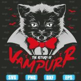 the return of vampurr halloween cat vampire,halloween svg,halloween svg images,halloween shirt svg