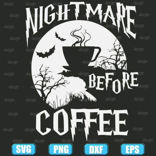 Cute Nightmare Before Coffee Halloween