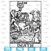 Death Tarot Card Headless Horseman Gothic Halloween Spooky