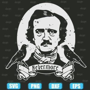 horror moive literature,halloween svg,Edgar Allan Poe SVG Vintage Horror Movie Literature