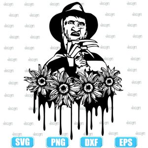 freddy krueger flower,halloween svg,halloween svg images,halloween shirt svg