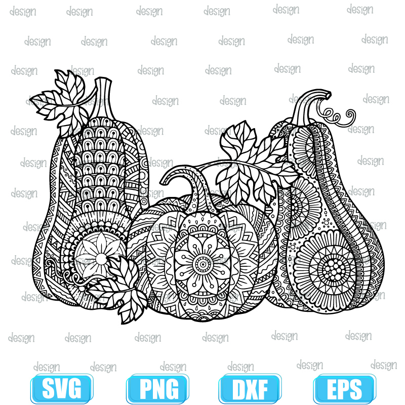 Halloween pumpkin mandala T shirt design