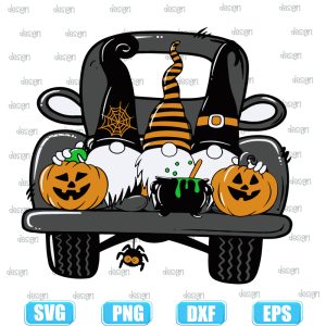 halloween truck gnomies,halloween svg,halloween svg images,halloween shirt svg