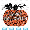 Happy Halloween Leopard Print Pumpkin