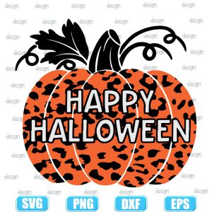 happy halloween leopard print pumpkin,halloween svg,halloween svg images