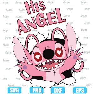 stitch and angel svg,his angle,digital download,movie,character,horror,mean girls