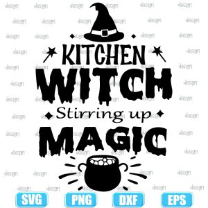 kitchen witch stirring up magic,halloween svg,halloween svg images,halloween shirt svg