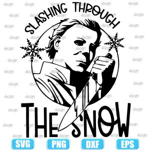 michael myers sashing through the snow,halloween svg,halloween svg images,halloween shirt svg